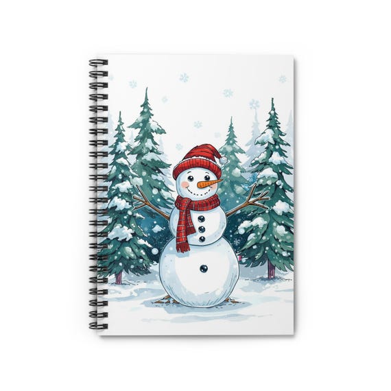 Snowman Winter Spiral Notebook | Cute Christmas Journal, Winter Holiday Gift, Cozy Note-taking, Snowman Lover's Gift