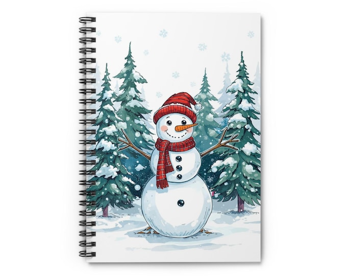 Snowman Winter Spiral Notebook | Cute Christmas Journal, Winter Holiday Gift, Cozy Note-taking, Snowman Lover's Gift