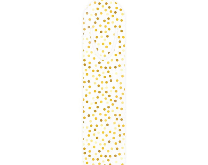 Gold Confetti Bookmark | Slim Metal Page Marker