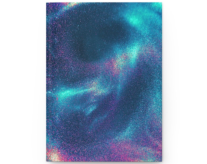 Aurora Galaxy Swirl Hardcover Journal | Nebula Blue Purple Matte