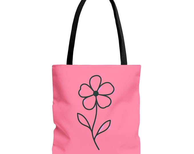 Coral Pink Floral Tote Bag: Stylish Beach Carryall