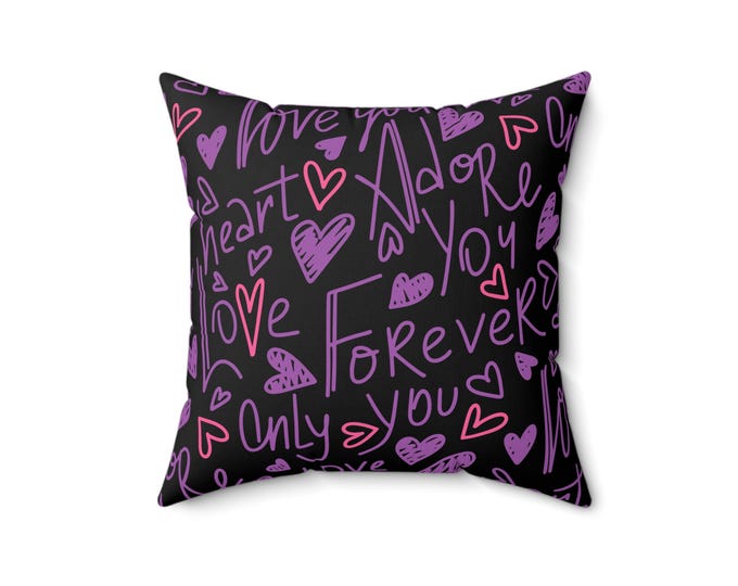 Heart Throw Pillow: Young Romantic Love Decor Cushion