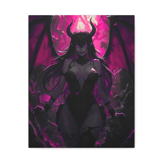 Gothic Fantasy Canvas Art: Veilborn Sovereign - Abstract Occult Decor (16x20)