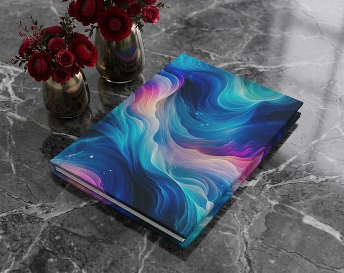 Artistic Matte Hardcover Journal: Watercolor Canvas Stationery