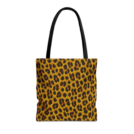 Leopard Print Tote Bag: Stylish Polyester Shopping Bag