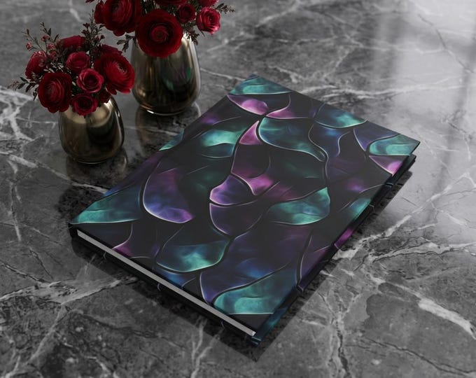Iridescent Waves Hardcover Journal | Abstract Matte Notebook