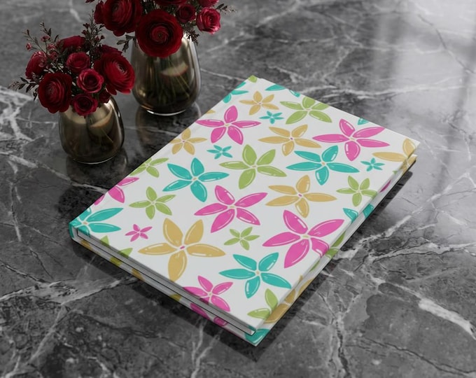 Summer Stars Floral Hardcover Journal | Matte Notebook