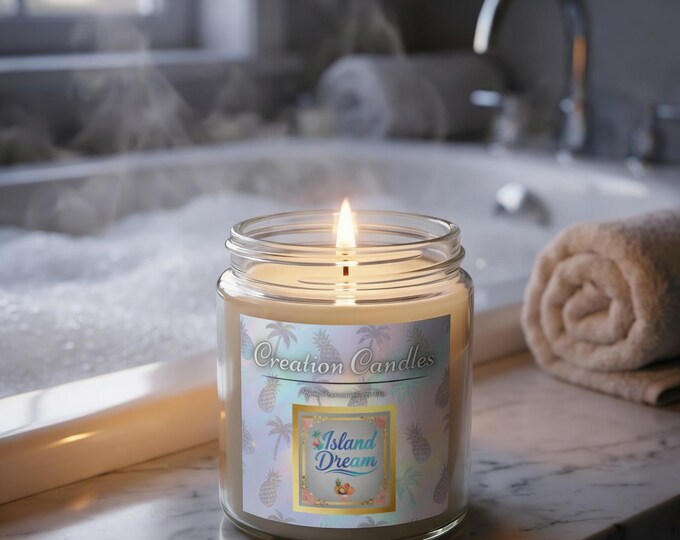 Island Dream Coconut Apricot Candle | 4oz Candle Jar