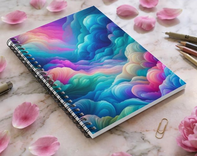 Fairy Clouds Spiral Notebook: Dream Journal, Nature Sketchbook