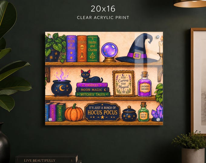 Bunch of Hocus Pocus Acrylic Print | Halloween Shelf Decor (20x16)