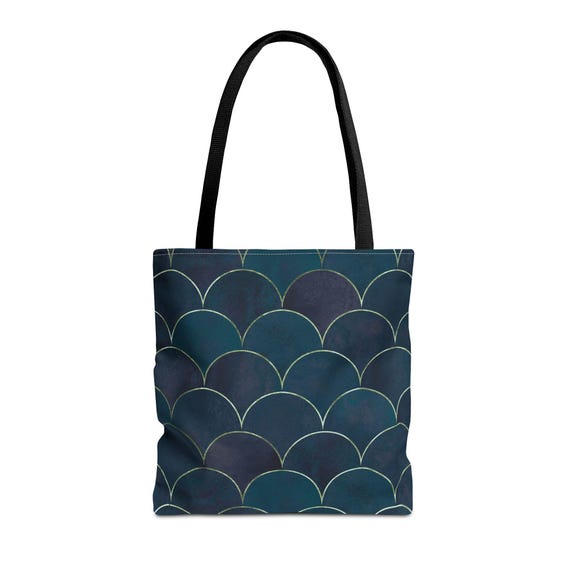 Ocean Wave Tote Bag: Stylish Polyester Beach Bag