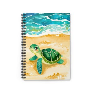 Sea Turtle Selfie Spiral Bound Notebook - Ruled Lines, Sea Creature Journal, Beach-Themed Diary, Cute Turtle Stationery, Turtle Obsession