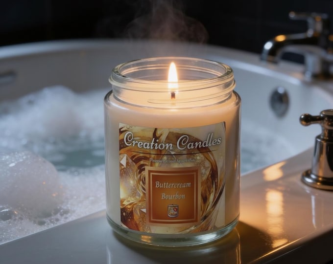 Buttercream Bourbon Candle | 9oz Coconut Apricot Wax Jar