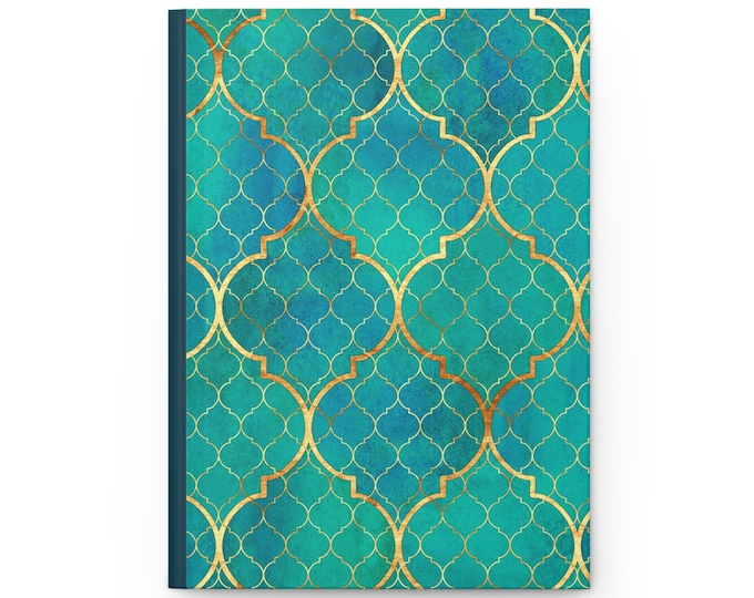 Seaside Reflections Journal: Geometric Art, Ruled Pages