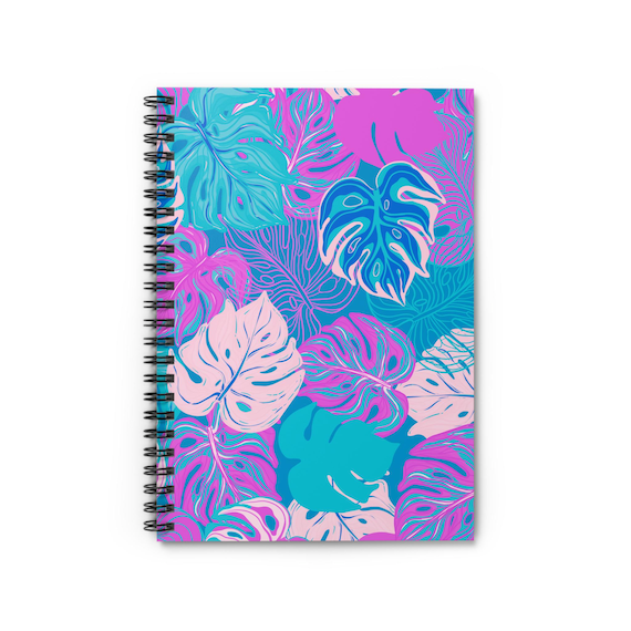 Tropical Floral Notebook: Ruled Lines, Journaling, Note-Taking