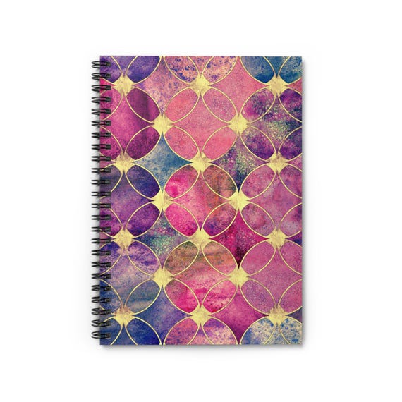 Abstract Red Sangria Notebook: Spiral Bound Journal, Ruled Pages