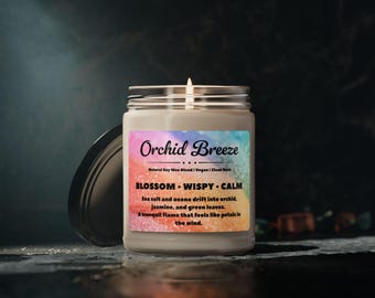 Orchid Breeze Soy Wax Candle | Floral Sea Salt Scent