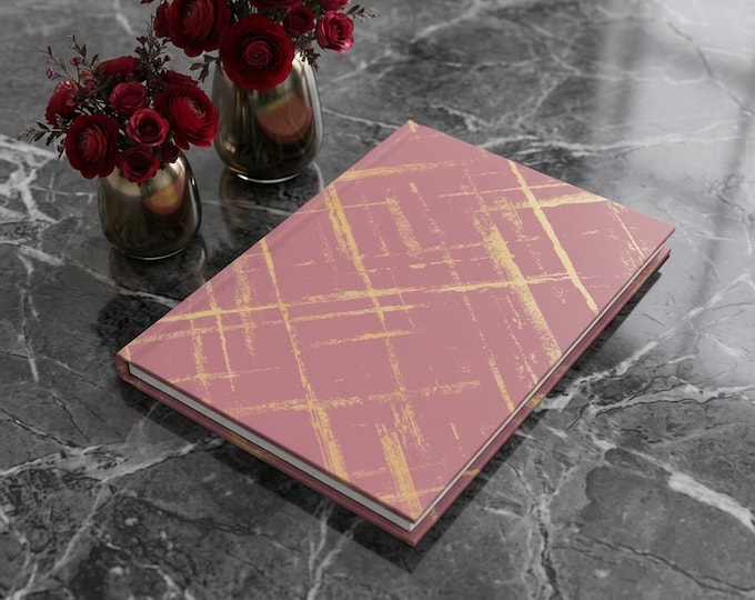 Rosie Pink Matte Hardcover Journal: Elegant Lined Notebook