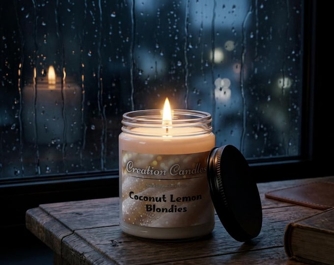 Coconut Lemon Blondies Candle 9oz Soy Candle | Zesty Citrus Bakery Scent