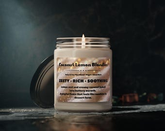 Coconut Lemon Blondies Candle 9oz Soy Candle | Zesty Citrus Bakery Scent