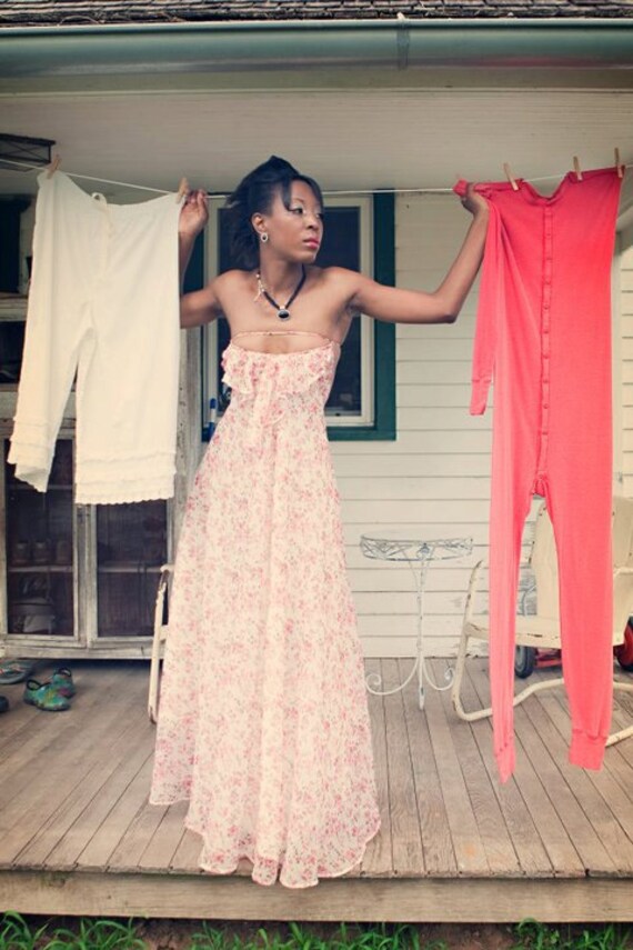 pink and white sundress