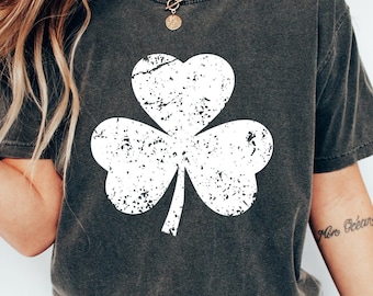 Retro Shamrock T-shirt, Cute Lucky Clover Shirt, Women's St Patricks Day Shirt, Irish Day Gift, St Paddys Day Outfit, Shenanigans Tee