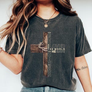 Comfort Cross Shirt, Faith Cross T Shirt, Christian Gift, Faith Gift, Christian Shirts, Religious Mom Gift, Gift For Her, Faith Cross Shirt
