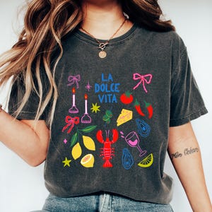 La Dolce Vita Coquette Comfort Shirt, Summer Beach Bachelorette Party Tee, Italian Bridal Celebration Tshirt, Summer Coastal Trip Gift