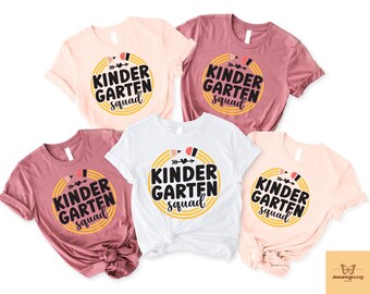 Kindergarten Squad Shirt, Kindergarten Teacher T Shirt, Kindergarten Team Shirt, First Day Of School Shirt, Kindergarten Crew Gift