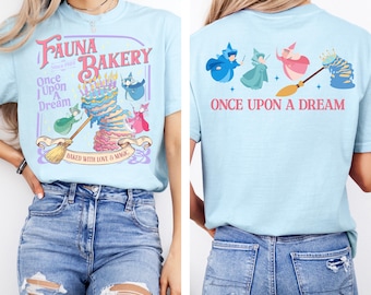 Comfort Colors Fauna Bakery Baked With Love And Magic Shirt  , Sleeping Princess Tshirt, Fairy Godmother Tee, Vacation Sweatshirt