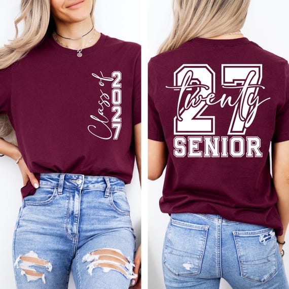 Senior 2027 Shirt, Class Of 2027 Sweatshirt, Graduation T-Shirt, Class of 2027 Graduation Tee, School Last Week Funny Outfits
