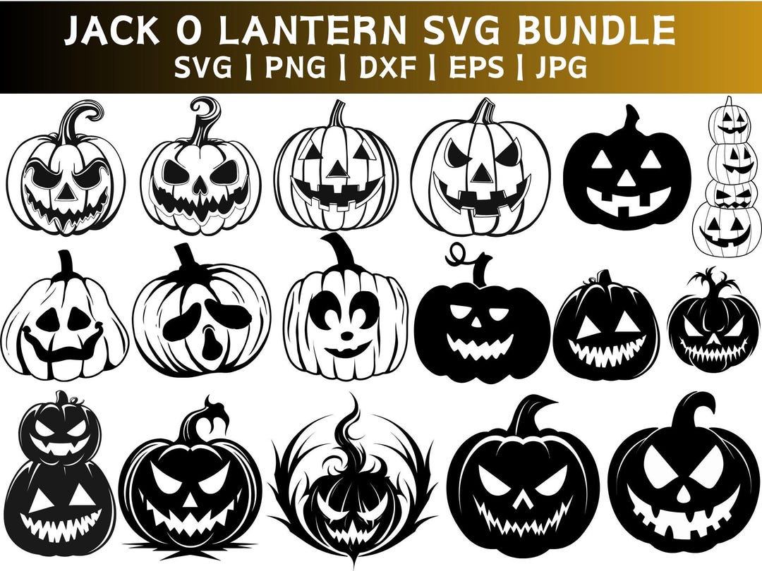 Pumpkin Face Svg, Jack O Lantern Faces, Halloween Pumpkins Faces ...