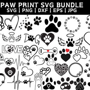 Paw Print Svg, dog Paw SVG, Dog Svg, Paw Svg, Animal Paw Svg, cat Paw Svg, Dog Paw Print Cut File, Paw Print Cut File, Animal Print Svg