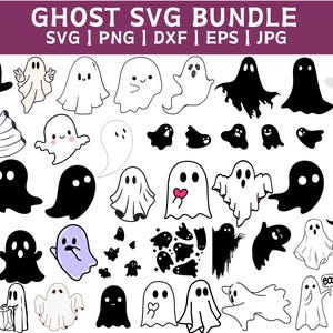 Ghost bundle svg, Ghost Svg, Halloween Svg, Cute Ghost Svg, Ghost Clipart, Halloween Clipart, Ghost Files For Cricut, Ghost Silhouette