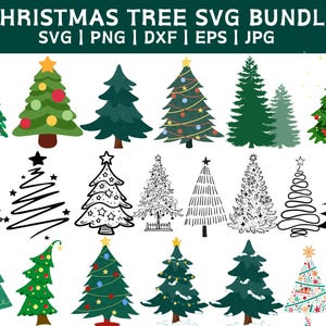 Christmas Tree Svg Bundle, Christmas Svg, Christmas Tree Svg, Christmas Clipart, Christmas Tree Png, Christmas Digital,Cricut,Silhouette
