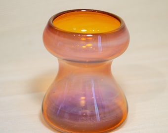 Nick Del Matto Art Glass Vase – Blown Glass – Amber and Purple Gradient