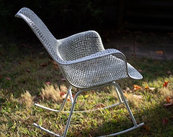 Set of 6 Vintage Russell Woodard Sculptura Pieces: 4 Chairs with Table and Rocker - Mid-Century Modern Design