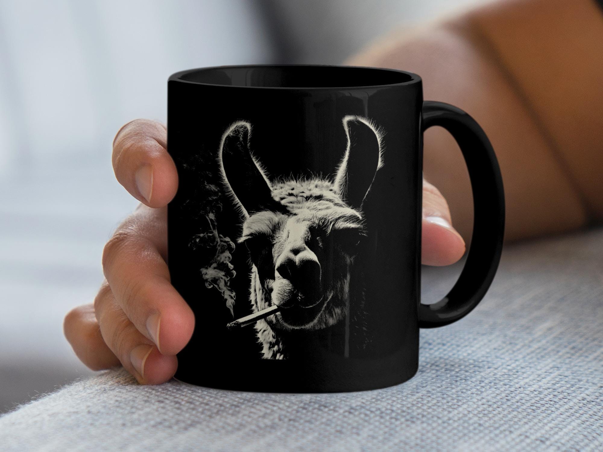 Smoking Llama - Etsy display picture 2