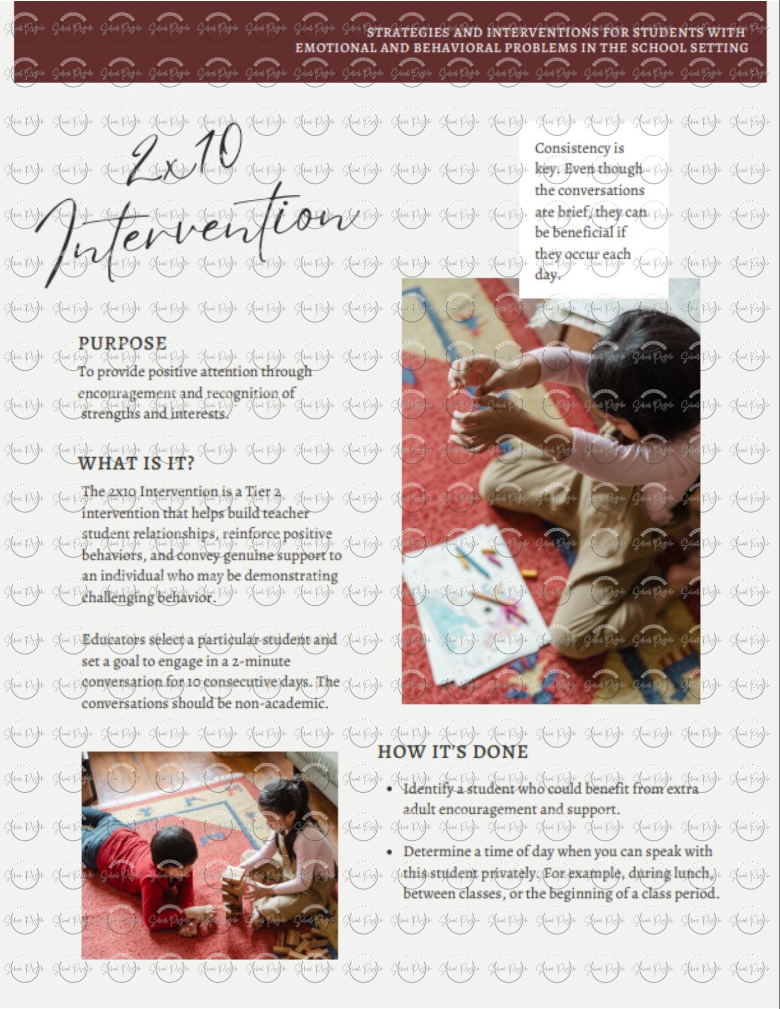 Behavior Handouts Behavior Intervention Handouts - Etsy