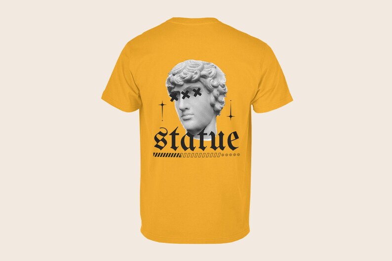 Statue Design Memes Tshirt, Funny Artwork Tee, Unisex Cotton Shirt