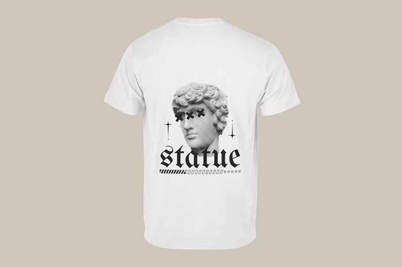 Statue Design Memes Tshirt, Funny Artwork Tee, Unisex Cotton Shirt