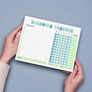 Kids Behavior Chart, Good Behavior Tracking, Kids Reward Tracker, Children Behavior Chart, Printable, Editable, Digital, At Home, Classroom