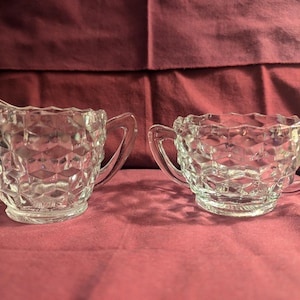 Fostoria Creamer and Sugar set