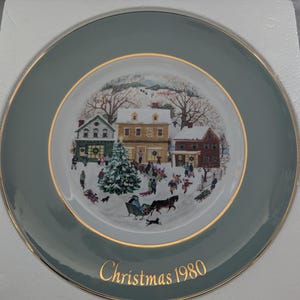 Avon Christmas Plate 1980 Country Christmas