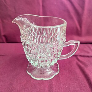 Indiana Glass Diamond Point Creamer