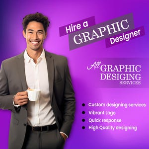 Contratar a un diseñador gráfico, redes sociales, papelería, imprimible, recreación, diseñador gráfico profesional, diseño de logotipo personalizado, logotipo vibrante.