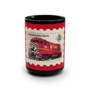 Number 510 Lehigh Valley Railroad (LVRR) Diesel Engine_15oz Black Mug