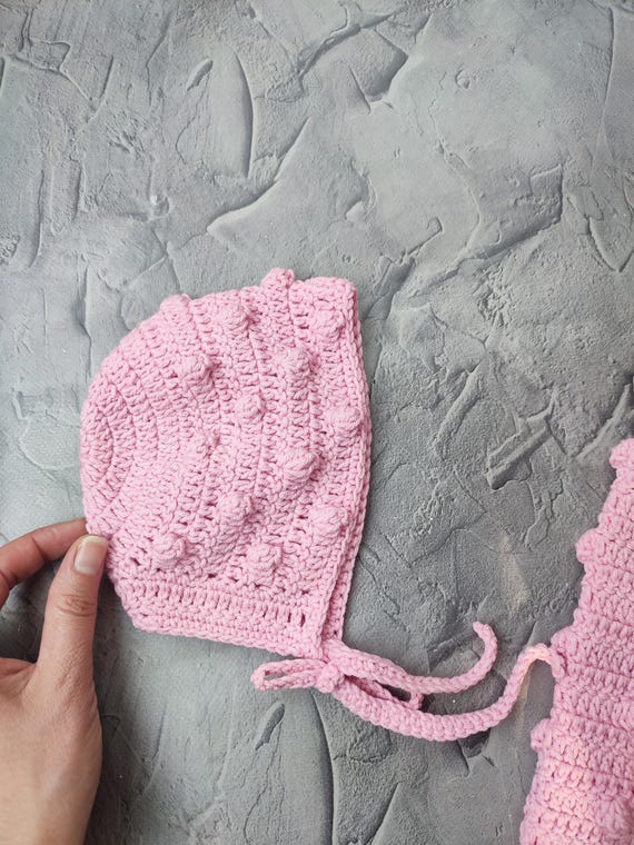 Crochet Bonnet Pattern PDF Sizes From Newborn to 4T Baby Hat