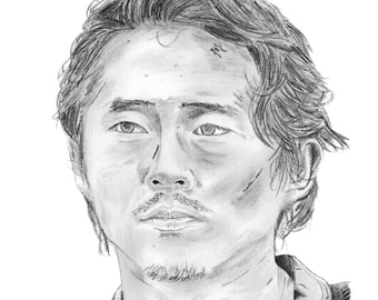 ウォーキング・デッド スティーブン・ユアン アラナ・マスターソン サイン スティーブン・ユアンがサインしたウォーキング・デッドのグレン・リー
