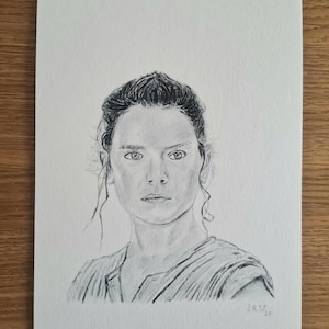 Rey Skywalker A5 Pencil Print